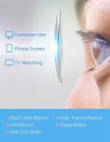 img 1 attached to 👓 Firmoo Women's Cat Eye Blue Light Blocking Computer Glasses – Anti-Glare, Anti-Eyestrain & Headache Relief, Blue Light Blocker Eyeglasses with Purple Pattern Frame