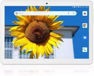📱 планшет на андроиде 9.0 pie с 10-дюймовым экраном: 2 гб озу, 32 гб памяти, 3g планшетофон - две sim-карты, wifi, bluetooth - серебристый логотип