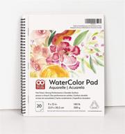 oat art studio watercolor paper pad: heavyweight hot press, micro-perforated, 140lb, 9x12 inch, 20 sheets logo