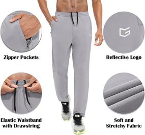 img 3 attached to 🏃 G Gradual Men's Sweatpants: Comfortable Track Pants with Zipper Pockets for Running, Exercise, & Workout