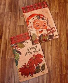 img 1 attached to 🎅 Jumbo Oversized Christmas Gift Sacks - Santa Claus Drawstring Bags Set of 2 for Shopping, Storage & Holiday Gifting