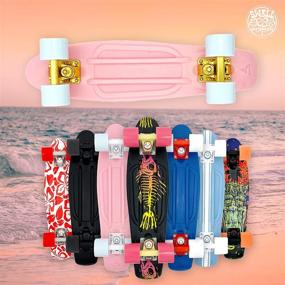 img 3 attached to 🛹 Swell Skateboards: 22 inch and 28 Inch Plastic Retro Mini Cruiser Complete Skateboard - Ideal for Beginner Skaters, Boys, Girls, Youths, Teens, Adults, and College Students.