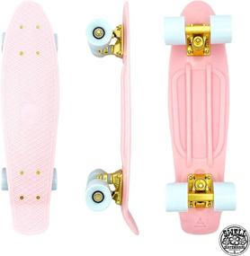 img 4 attached to 🛹 Swell Skateboards: 22 inch and 28 Inch Plastic Retro Mini Cruiser Complete Skateboard - Ideal for Beginner Skaters, Boys, Girls, Youths, Teens, Adults, and College Students.