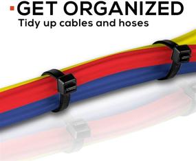 img 2 attached to 🔗 Premium 8 Inch Black Cable Ties - 100 Pack | TR Industrial Multi-Purpose | UV Resistant & Durable