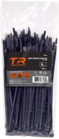img 4 attached to 🔗 Premium 8 Inch Black Cable Ties - 100 Pack | TR Industrial Multi-Purpose | UV Resistant & Durable