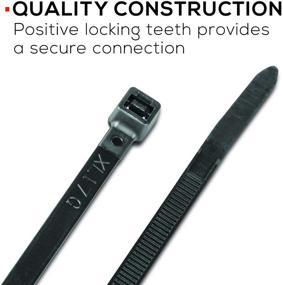 img 1 attached to 🔗 Premium 8 Inch Black Cable Ties - 100 Pack | TR Industrial Multi-Purpose | UV Resistant & Durable