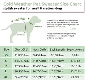 img 1 attached to 🐶 Queenmore Small Dog Pullover Sweater, Cold Weather Cable Knitwear, Turtleneck Thick Warm Clothes for Chihuahua, Bulldog, Dachshund, Pug, Yorkie