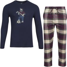 img 4 attached to Lucky Brand Men's Christmas Pajama: A Festive and Comfortable Choice for the Holiday Season!