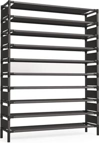 img 4 attached to Maximize Your Closet Space with Tribesigns 10 Tiers Shoe Rack: Large Shoe Organizer for 50 Pairs - Efficient and Stylish Shoe Storage Solution