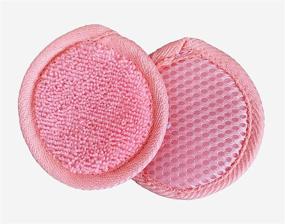 img 2 attached to 🧼 Reusable Microfiber Facial Scrubbers for Makeup Removal - Washable Cotton Pads for Acne Control - Cloth Cotton Rounds for Face Cleansing and Exfoliation - Pack of 3