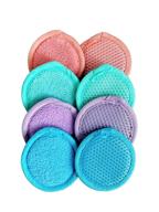 🧼 reusable microfiber facial scrubbers for makeup removal - washable cotton pads for acne control - cloth cotton rounds for face cleansing and exfoliation - pack of 3 logo