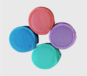 img 3 attached to 🧼 Reusable Microfiber Facial Scrubbers for Makeup Removal - Washable Cotton Pads for Acne Control - Cloth Cotton Rounds for Face Cleansing and Exfoliation - Pack of 3