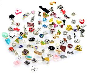 img 1 attached to 💎 100pcs Wholesale Floating Charms: DIY for Lockets, Varied Living Memory Themes