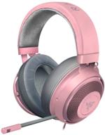 razer kraken quartz edition - premium gaming headphones in pink for pc, ps4, xbox one, and switch логотип