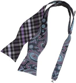 img 4 attached to Epoint Men's Multicolored Silk Self-tied Double Sided Bow Tie – Fashionable and Stylish Accessory