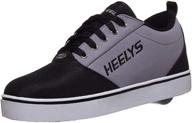 👟 adult-sized heelys shoes for boys in black and grey logo