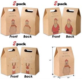 img 3 attached to 🎁 Christmas Cookie and Candy Boxes (12 Pack), Kraft Paper Christmas Gift Treat Boxes with Xmas Favor Bags for Little Toys, Party Favor Supplies, Decorations