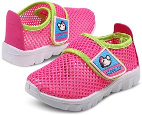 img 4 attached to DADAWEN Girls' Breathable Running Sneaker Sandals: Athletic Shoes for Active Feet