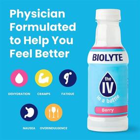 img 1 attached to 🍇 BIOLYTE Electrolyte Drink: 12-Pack Berry IV Liquid Bottle for Dehydration - Hydration Supplement with B Vitamins, Amino Acids, and Keto-Friendly Low Sugar
