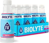 🍇 biolyte electrolyte drink: 12-pack berry iv liquid bottle for dehydration - hydration supplement with b vitamins, amino acids, and keto-friendly low sugar logo
