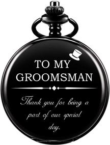 img 4 attached to ManChDa Engraved Customize Groomsman Personalized
