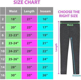 img 2 attached to 🩲 Top-Rated Girls' Cotton Length Leggings for Stylish Girls - Girls' Clothing and Leggings