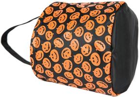 img 2 attached to 🎃 E-FirstFeeling Halloween Candy Bags: Spooky Trick or Treat Bags for Kids - Perfect Candy Gift Basket Tote (Black/Pumpkin)