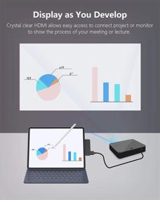 img 2 attached to Улучшите свой опыт работы с iPad Pro с помощью адаптера для iPad Pro: USB C Hub Dongle для iPad Pro 2020-2018 и iPad Air, с поддержкой 4K HDMI, USB-C PD, аудиовыходом 3,5 мм, слотами для карт SD/Micro - совместим с MacBook Pro Air (цвет Space Grey)