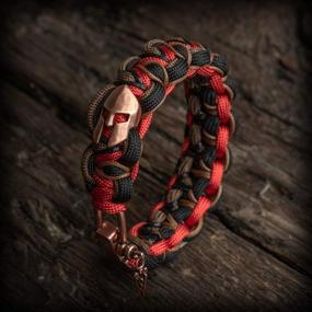 img 3 attached to High-Quality Kayder Hand Woven Paracord Bracelet: Embrace Retro Style with Adjustable D Shackle and Various Theme Accessories