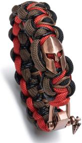 img 4 attached to High-Quality Kayder Hand Woven Paracord Bracelet: Embrace Retro Style with Adjustable D Shackle and Various Theme Accessories