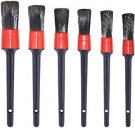 🚗 fitosy detailing brush set - 6 sizes - perfect for car cleaning, soft bristle auto detailing brushes ideal for automotive wheel, dashboard, interior, exterior, leather, and air vent cleaning logo