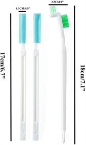 img 3 attached to 🧼 NewFerU Small Hole Corner Cleaning Brush Set with Thin Handles for Window, Door Tracks, Grooves, Gaps, Bottle Caps, Grout, Tile, Keyboard - Deep Detail Scrubber and Utility Cleaner Tool (1)