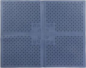 img 4 attached to Ultimate Litter Control Mat for Cats and Kittens - Petlinks Purr-fect Paws, Blue, Extra-Large: Easy Clean Up Design