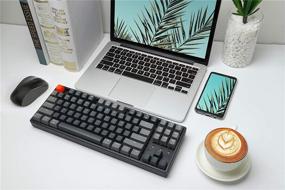 img 2 attached to Enhanced Typing & Gaming Experience: Keychron K8 Tenkeyless Wireless Mechanical Keyboard for Mac with Gateron Brown Switch, RGB Backlight & Aluminum Frame