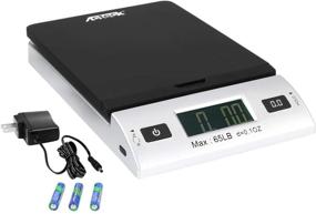 img 1 attached to 📦 Acteck A-CK65BS 65LBx0.1OZ Shipping Postal Scale - Digital, AC Adapter, Batteries Included - Black/Silver