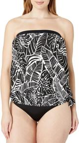 img 4 attached to Maxine Hollywood Bandeau Swimsuit Mystique Women's Clothing and Swimsuits & Cover Ups