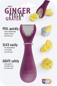 img 4 attached to 🔪 Talisman Designs 3-in-1 Ginger Peeler, Grater & Sliver: Efficient Multifunctional Kitchen Utensil for Ginger, Garlic, Turmeric & Nutmeg