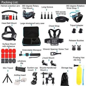 img 3 attached to Artman 61-in-1 Action Camera Accessories Kit: Compatible with GoPro Hero 10/9/8 Black, Max, Hero 7-1, SJ4000/ SJ5000/ SJ6000, DJI OSMO Action – Ultimate Gear Set!