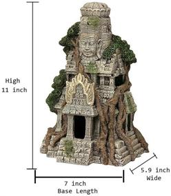 img 3 attached to 🏺 Ancient Rock Face House - Sunyiny Aquarium Decorations for 20-30 Gallon Fish Tank, Exotic Aquarium Ornament and Fish Tank Decor