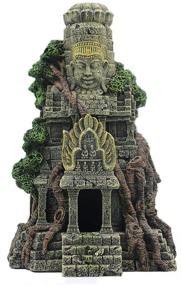 img 2 attached to 🏺 Ancient Rock Face House - Sunyiny Aquarium Decorations for 20-30 Gallon Fish Tank, Exotic Aquarium Ornament and Fish Tank Decor