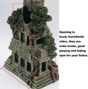 img 1 attached to 🏺 Ancient Rock Face House - Sunyiny Aquarium Decorations for 20-30 Gallon Fish Tank, Exotic Aquarium Ornament and Fish Tank Decor