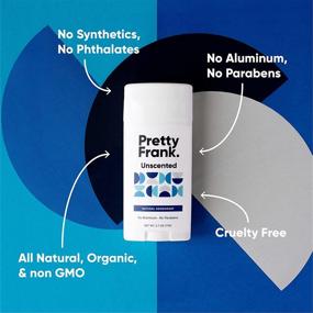 img 3 attached to Pretty Frank Natural Deodorant Stick: Aluminum-Free & Unscented for Women, Men, Teens, Kids - Paraben & Sulfate Free with Shea Butter, Coconut Oil, Vitamin E, Baking Soda (1pc)