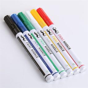 img 1 attached to Mr. Pen- 6 Pack Fine Point Paint Markers, Assorted Colors, Permanent, Oil Based, Colored Paint Pens