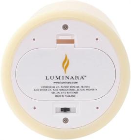 img 3 attached to 🕯️ Luminara Flameless Candle: Vanilla Scented Moving Flame Candle with Timer - 7-Inch Ivory