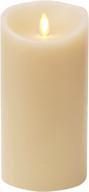 🕯️ luminara flameless candle: vanilla scented moving flame candle with timer - 7-inch ivory логотип