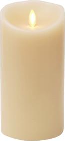 img 4 attached to 🕯️ Luminara Flameless Candle: Vanilla Scented Moving Flame Candle with Timer - 7-Inch Ivory