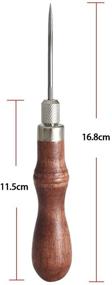 img 3 attached to 🛠️ Ultimate DIY Leather Repair Tool Kit: 4 in 1 Adjustable Wood Handle Awl Stitcher & Sewing Tool