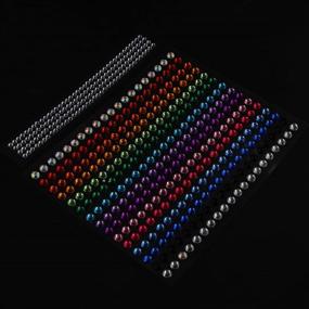 img 2 attached to 🔹 DECORA 300pcs Rhinestone Stickers: Multicolor Gemstone Embellishments for Nail Art, Makeup, Scrapbooking, and Crafts