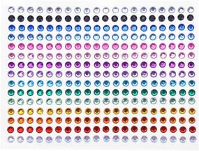 img 1 attached to 🔹 DECORA 300pcs Rhinestone Stickers: Multicolor Gemstone Embellishments for Nail Art, Makeup, Scrapbooking, and Crafts