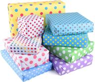 🎁 plulon 18-sheets polka dot birthday gift wrapping paper, colorful wrap for birthday, baby shower, weddings logo